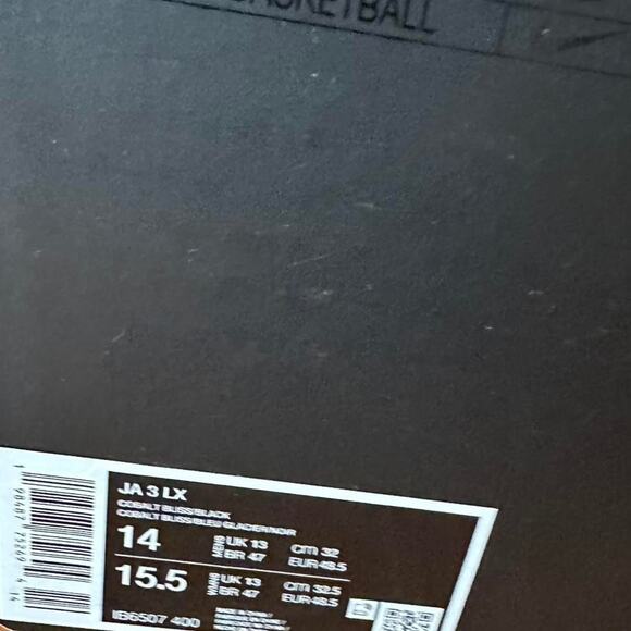 ? Nike x Ja 3 LX ASW Warning Label \